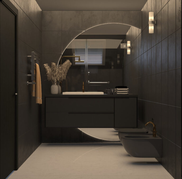 Aranżacja łazienki w czarnych kolorach i odcieniach – dobór dodatków